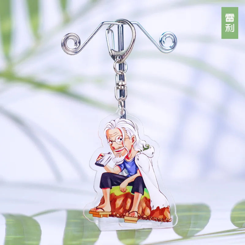 Anime One Piece Luffy Charlotte Linlin Katakuri Edward Newgate Donquixote Doflamingo Jinbe Acrylic Keychains Pendants Figure Toy