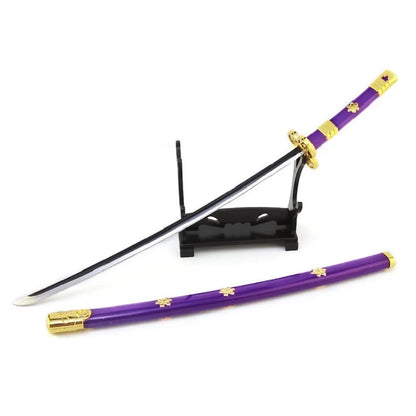25cm Metal Katana Sword Zoro Sword Samurai Blade Espadas Japan Anime Accessories Toy Weapon Prop Ornament Decor Kid Toy Gifts