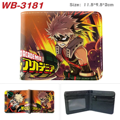 My Hero Academia Cartoon Short Wallet Anime Coin Purse with Card Holder