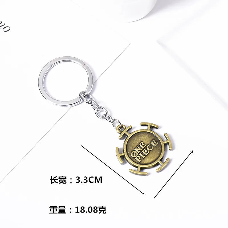 Anime One Piece Metal Keychain Luffy Hat Zoro Nami Sanji Chopper Figure Pendant Car Keyring For Men Women Kid Gift Jewelry