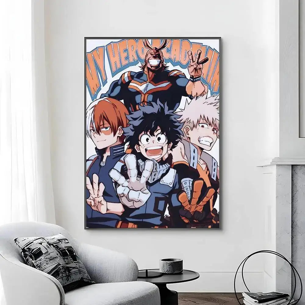 My Hero Academia Poster Canvas Art Print  Perfect Bedroom Wall Decor  Gift