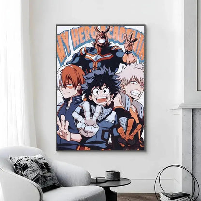 My Hero Academia Poster Canvas Art Print  Perfect Bedroom Wall Decor  Gift
