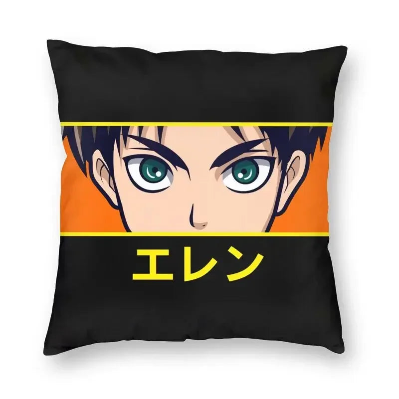 Levi Ackerman Attack On Titan Cushion Cover Print Harajuku Anime Manga Floor Pillow Case for Car Pillowcase Home Decor