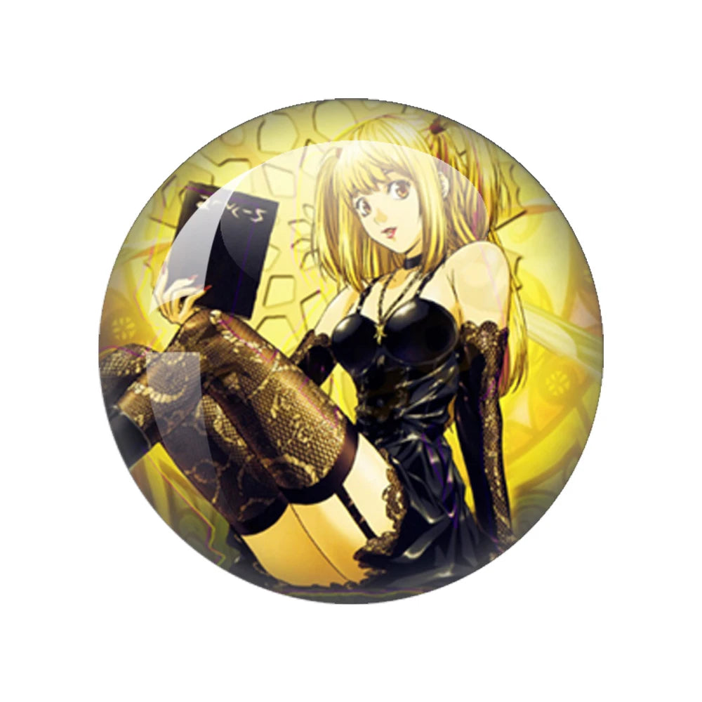 Death Note Sign Photo 12mm-40mm Anime Photo Glass Cabochon Demo Flat Back Making Findings Jewelry Findings
