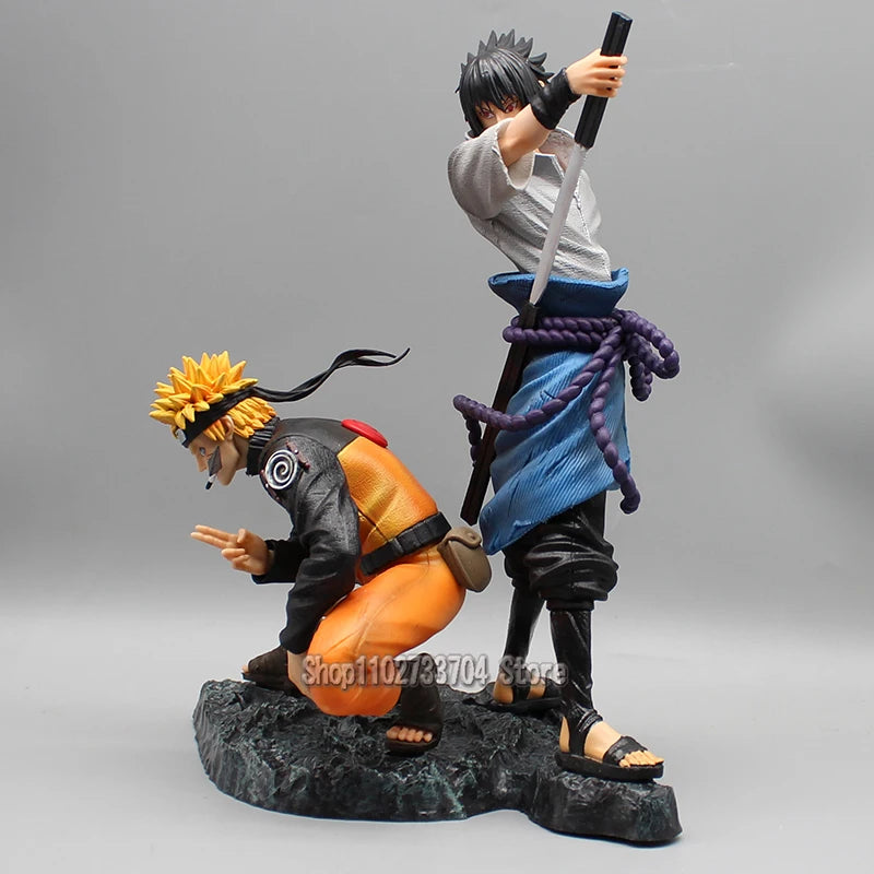 Anime Naruto Figures GK Uzumaki Naruto Uchiha Sasuke Action Figures Binding 01 PVC Model Collection Perimeter Toys Birthday Gift