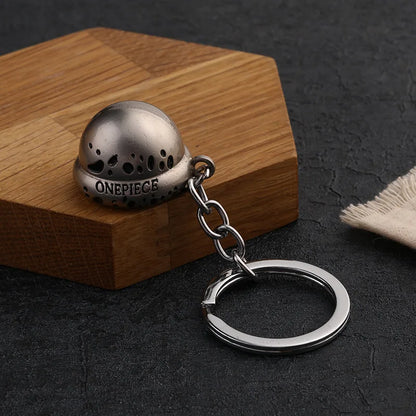 Anime One Piece Metal Keychain Luffy Hat Zoro Nami Sanji Chopper Figure Pendant Car Keyring For Men Women Kid Gift Jewelry