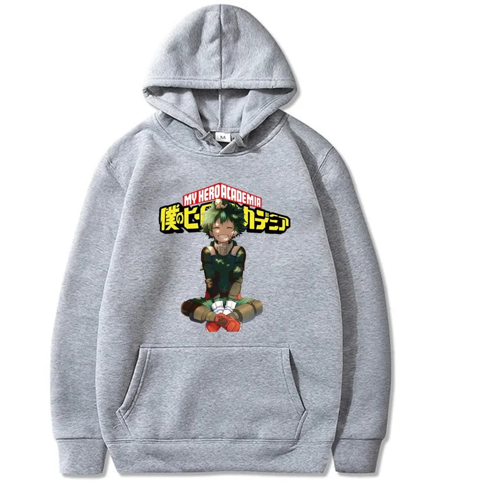 My Hero Academia Hoodies Graphic Fashion Sweatshirt Hip Hop Casual Unisex Autumn Winter Harajuku Fleece Streetwear Tops