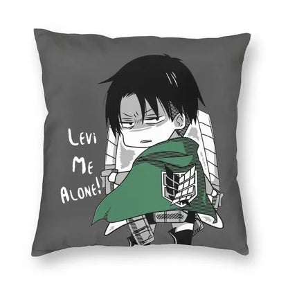 Levi Ackerman Attack On Titan Cushion Cover Print Harajuku Anime Manga Floor Pillow Case for Car Pillowcase Home Decor