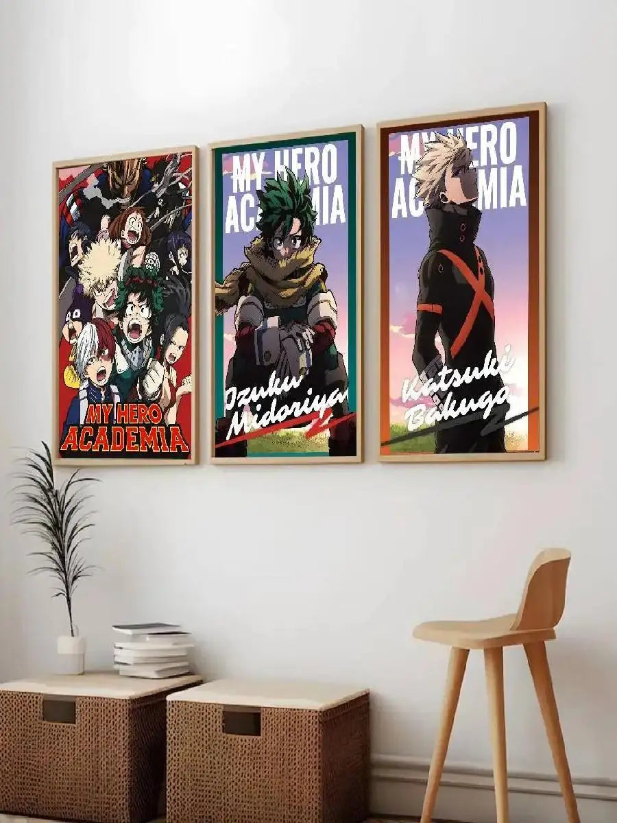 My Hero Academia Poster Canvas Art Print  Perfect Bedroom Wall Decor  Gift
