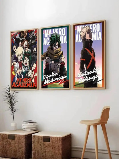 My Hero Academia Poster Canvas Art Print  Perfect Bedroom Wall Decor  Gift