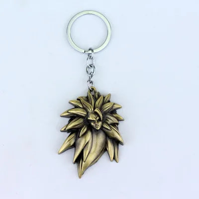 Anime Dragon Ball Z Super Saiyan Vegeta Son Goku Keychain Cosplay Keyring Metal Pendant Holder Figure Toys Gift