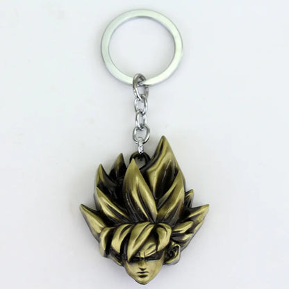 Anime Dragon Ball Z Super Saiyan Vegeta Son Goku Keychain Cosplay Keyring Metal Pendant Holder Figure Toys Gift