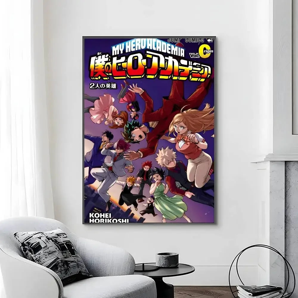 C-Classic Anime My Hero Academia Third Poster Canvas painting poster with prints Home bedroom living room decoration gift