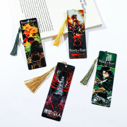 Anime Attack on Titan Bookmark - Cartoon Character Acrylic Bookmarks for Bookworms, Christmas, Birthday Gifts for Friends