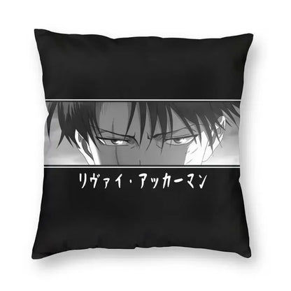 Levi Ackerman Attack On Titan Cushion Cover Print Harajuku Anime Manga Floor Pillow Case for Car Pillowcase Home Decor