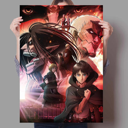 Anime Attack On Titan Canvas Poster  Artistic Wall Decor for Bedroom Living Room Perfect Quality Home Decoration