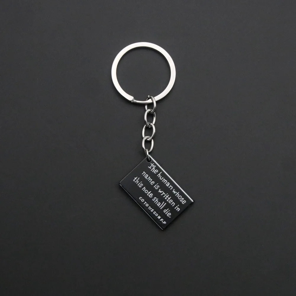 Anime Death Note Keychain Black Notebook  Pendant Key Chain Cospaly Accessories Keyring for Women Men Jewelry Gifts