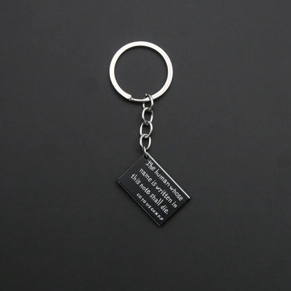 Anime Death Note Keychain Black Notebook  Pendant Key Chain Cospaly Accessories Keyring for Women Men Jewelry Gifts