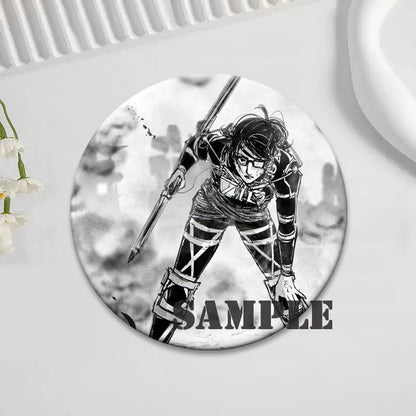 Anime Attack on Titan Brooches Exquisite Badge Eren Jäger Mikasa Ackerman Armin Arlert Levi Rivaille Rival Ackerman Cartoon Pins