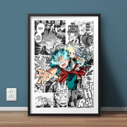 My Hero Academia Canvas Poster  Anime Wall Art for Living  Kids Room Decor