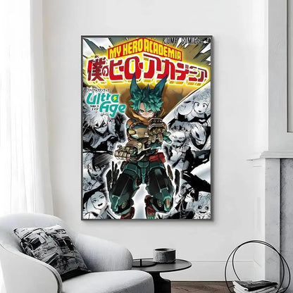 My Hero Academia Poster Canvas Art Print  Perfect Bedroom Wall Decor  Gift