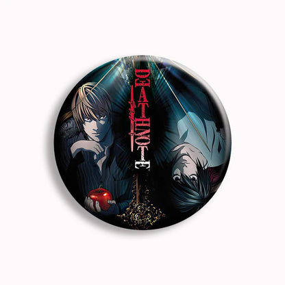 Japanese Anime Death Note Button Pins Handmade L Killer Yagami Light Round Brooch Cosplay Accessories Decor Friends Gifts