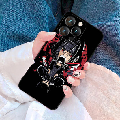 MINISO Phone Case for iPhone 17 Pro Akatsuki Uchiha Itachi Anime Soft Silicon Cover for iPhone 16 15 14 13 12 17 Pro Max Plus