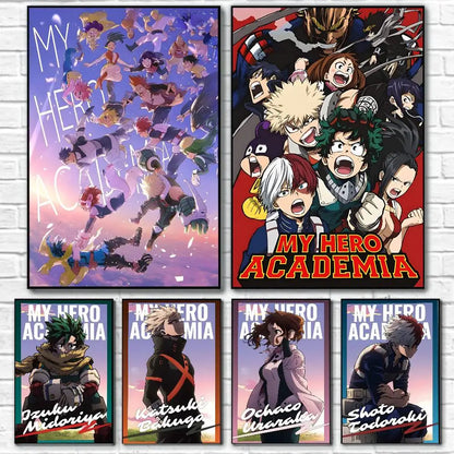 C-Classic Anime My Hero Academia Third Poster Canvas painting poster with prints Home bedroom living room decoration gift