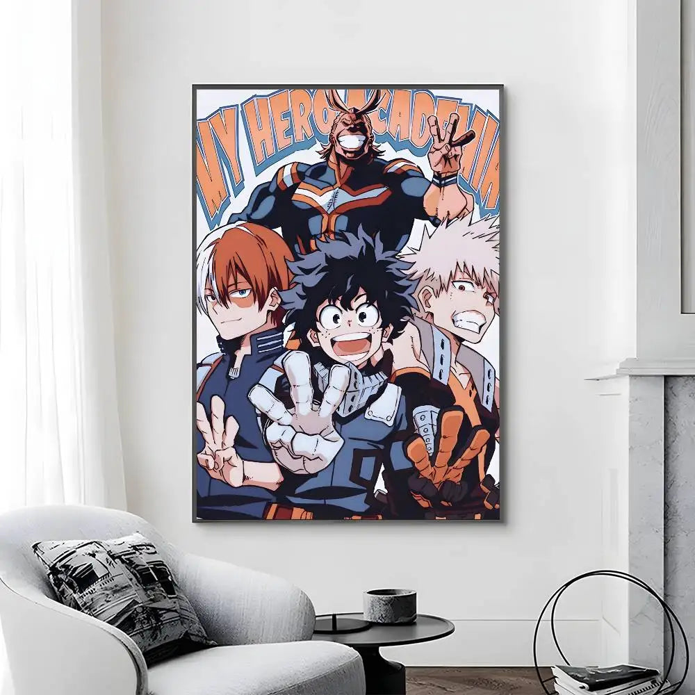 C-Classic Anime My Hero Academia Third Poster Canvas painting poster with prints Home bedroom living room decoration gift