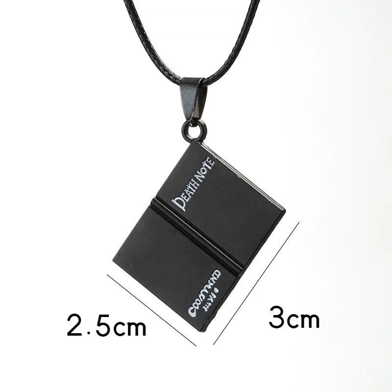 Anime Death Note Necklace Rope Leather Choker Black Notebook Pendant Cospaly Accessories For Women Men Party Jewelry Gifts