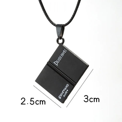 Anime Death Note Necklace Rope Leather Choker Black Notebook Pendant Cospaly Accessories For Women Men Party Jewelry Gifts