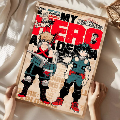 My Hero Academia Poster Home Living Room Bedroom Bar Cafe Art Decor