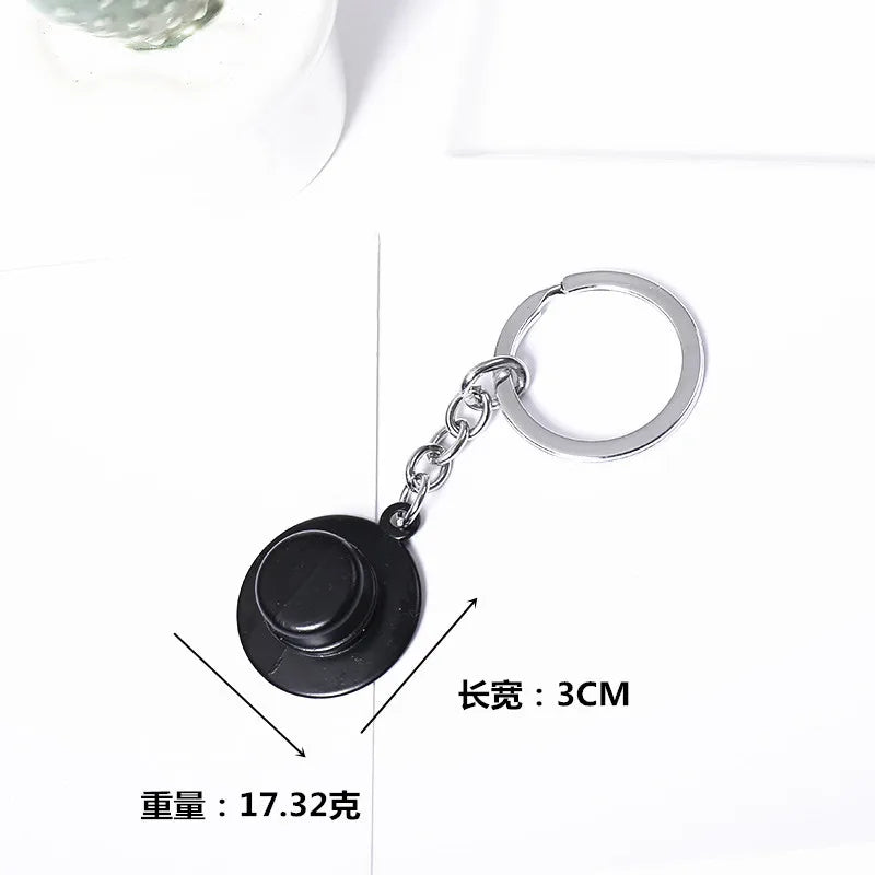 Anime One Piece Metal Keychain Luffy Hat Zoro Nami Sanji Chopper Figure Pendant Car Keyring For Men Women Kid Gift Jewelry