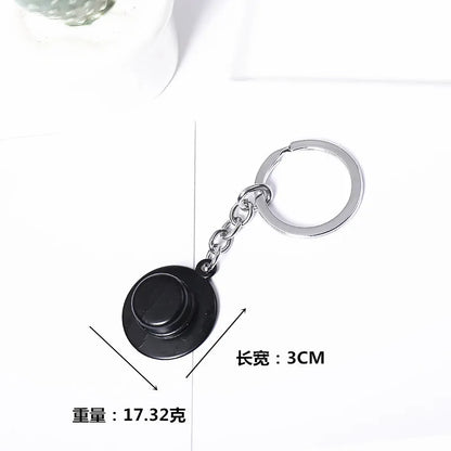 Anime One Piece Metal Keychain Luffy Hat Zoro Nami Sanji Chopper Figure Pendant Car Keyring For Men Women Kid Gift Jewelry