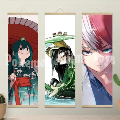 My Hero Academia Poster: Hanging Scroll, HD Quality Wall Art, Retro Posters for Home Room Wall Decoration