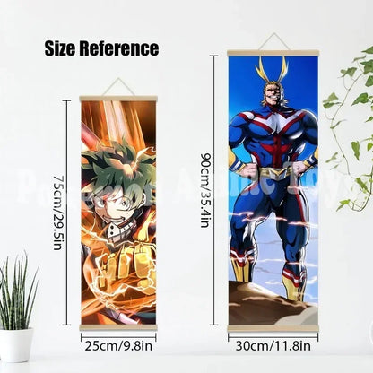 My Hero Academia Poster: Hanging Scroll, HD Quality Wall Art, Retro Posters for Home Room Wall Decoration