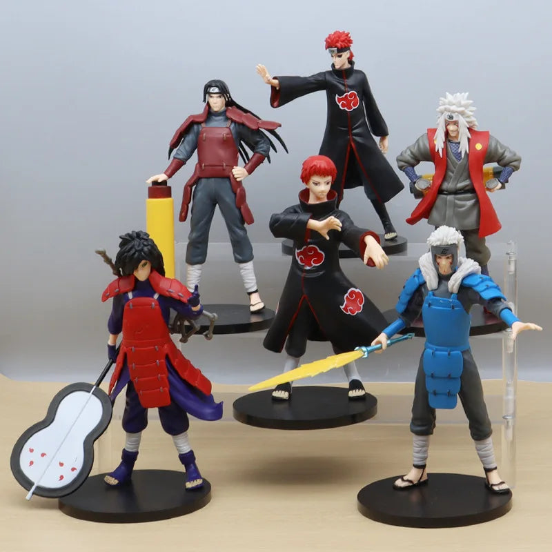 Anime Naruto Itachi Jiraya Anime Action Figure Model Gifts Collectible Figurines for Kids 19CM