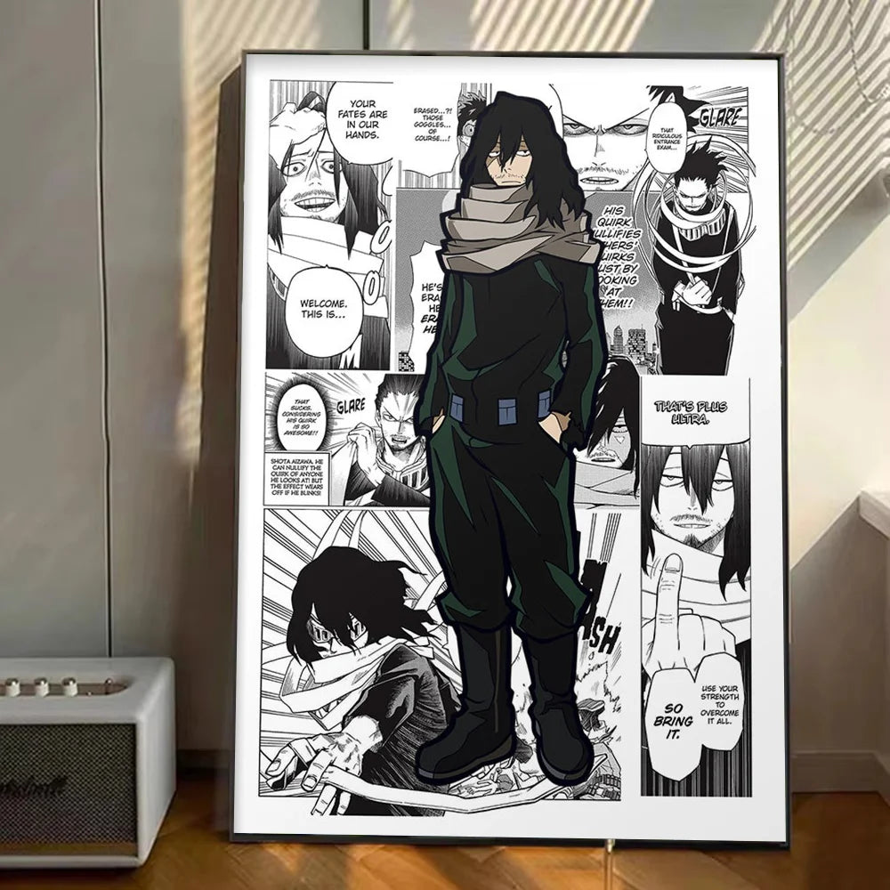 My Hero Academia Anime Poster Stickers Art Wall Murals Decor Game Room Decor Gifts Kawaii HD Painting Cat Cars