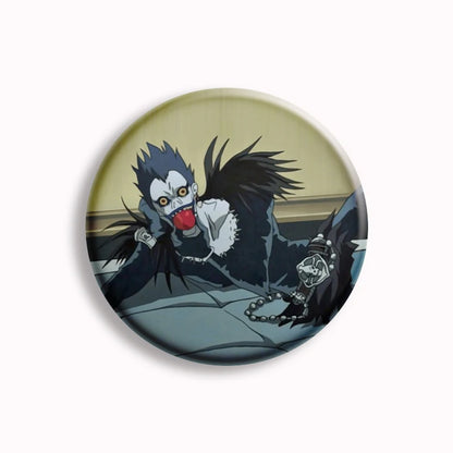 Japanese Anime Death Note Button Pins Handmade L Killer Yagami Light Round Brooch Cosplay Accessories Decor Friends Gifts