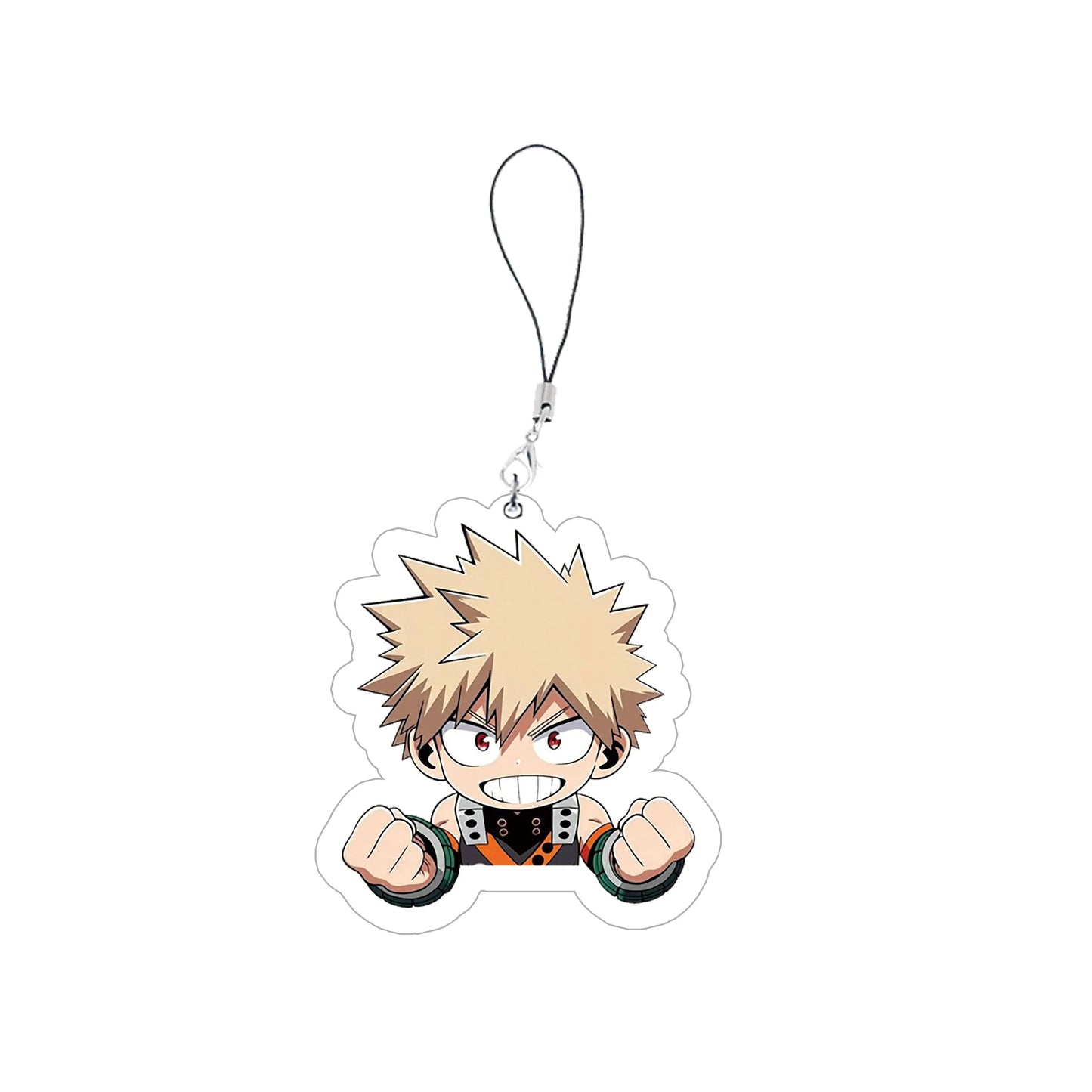 Anime My Hero Academia Phone Charm Keychain Acrylic My Hero Academia Small Mobile Phone Chain Key Rin Accessories Fans Gifts