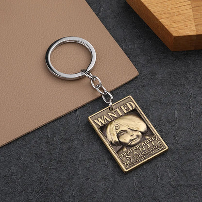 Anime One Piece Metal Keychain Luffy Hat Zoro Nami Sanji Chopper Figure Pendant Car Keyring For Men Women Kid Gift Jewelry