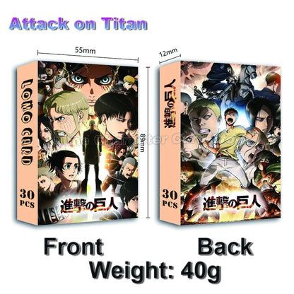 LOMO Card 30Pcs/Set Anime Sailor Moon One Piece Naruto JOJO SAO Cards Photocards Hobby Game Collection Toys For Children Gifts