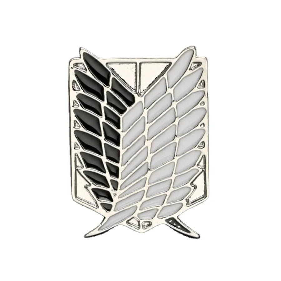 Attack on Titan Brooch Pin Anime Metal Pins Wings of Liberty Shingeki No Kyo Scout Regiment Legion Eren Badge Cosplay Accessorie