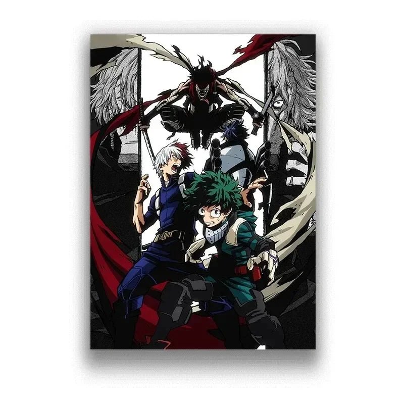 My Hero Academia Poster Anime Decor Bar Cafe Canvas Painting Posters and Prints Wall Art Pictures for Living Room Decoration