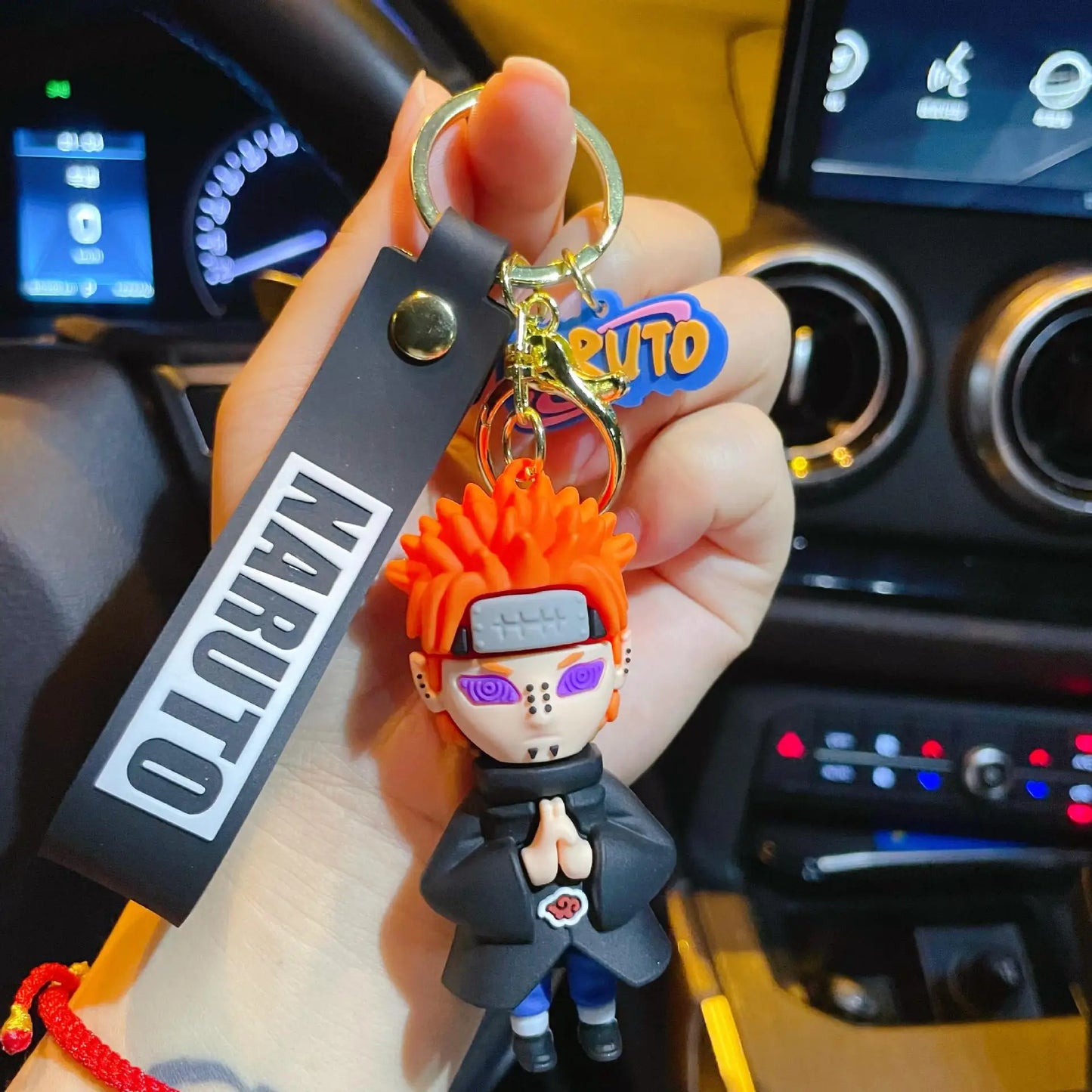 Cartoon Anime Naruto Action Figures Keychains  Sasuke Kakashi Key Pendant Cartoon Bag Pendant Doll Keychain Boy Gift