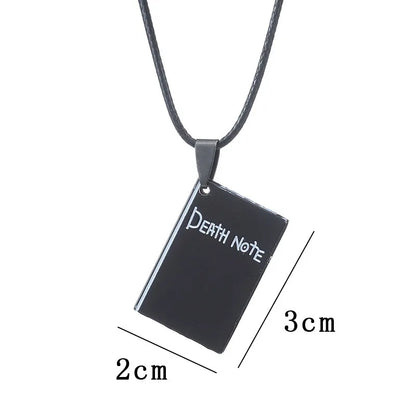 Anime Death Note Necklace Rope Leather Choker Black Notebook Pendant Cospaly Accessories For Women Men Party Jewelry Gifts