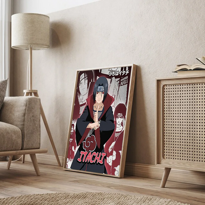 Amine u-Uchiha Itachi Anime Posters Sticky Whitepaper Sticker DIY Room Bar Cafe Kawaii Room Decor