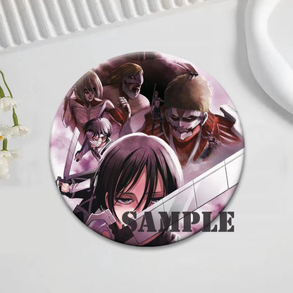 Anime Attack on Titan Brooches Exquisite Badge Eren Jäger Mikasa Ackerman Armin Arlert Levi Rivaille Rival Ackerman Cartoon Pins
