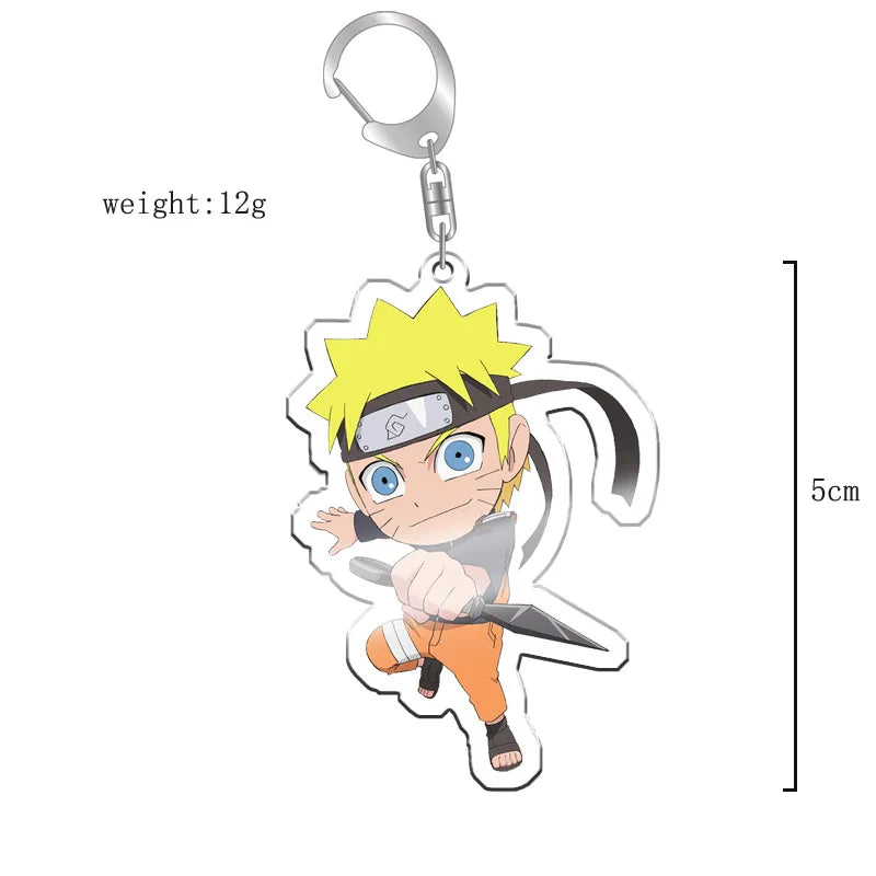 40Style Uzumaki Uchiha Sakura Gaara Obito Itachi Madara Hatake Kakashi Anime Figures Acrylic Keychains Fans Gift