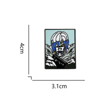 Death Note L Eating Cake Rem Enamel Pin Creativity Anime Character Light Yagami Kira Symbol Brooch Cute Peripheral Accessories